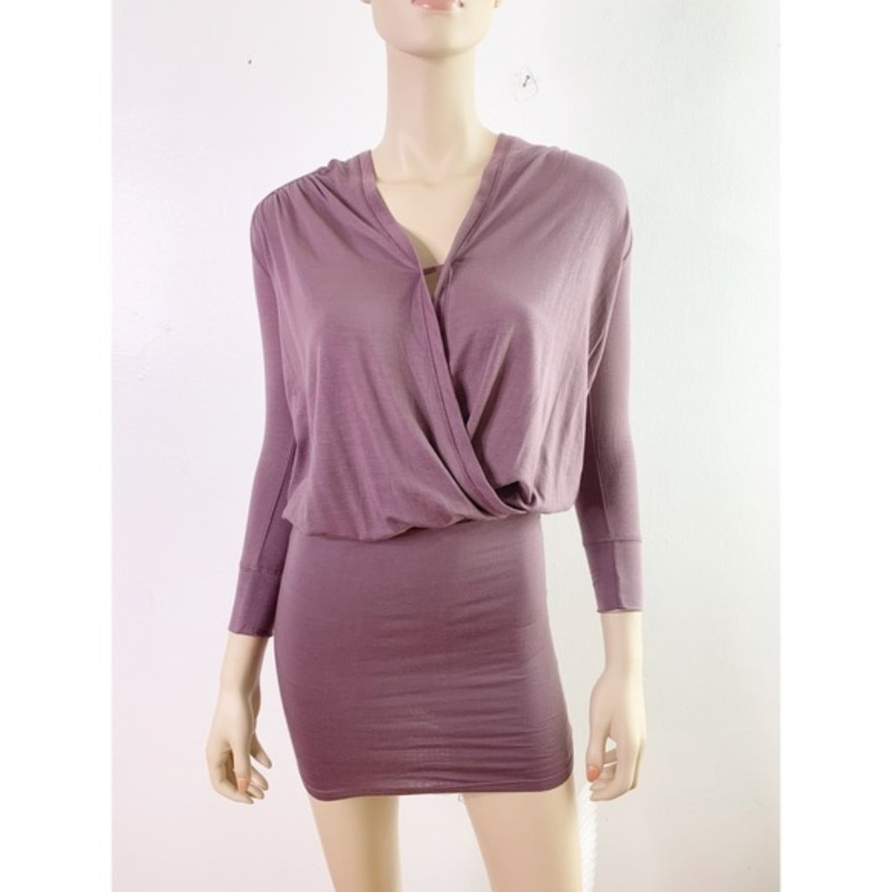 Wilfred by Aritzia Draped Knit Tunic Mini Dress